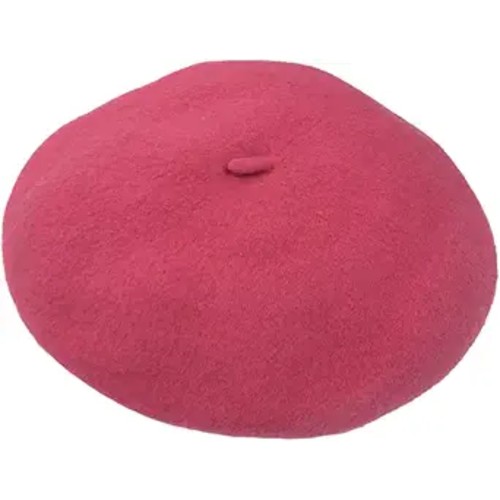 Womens-Hot-Pink-Fuchsia-Wool-Felt-Beret-Hat